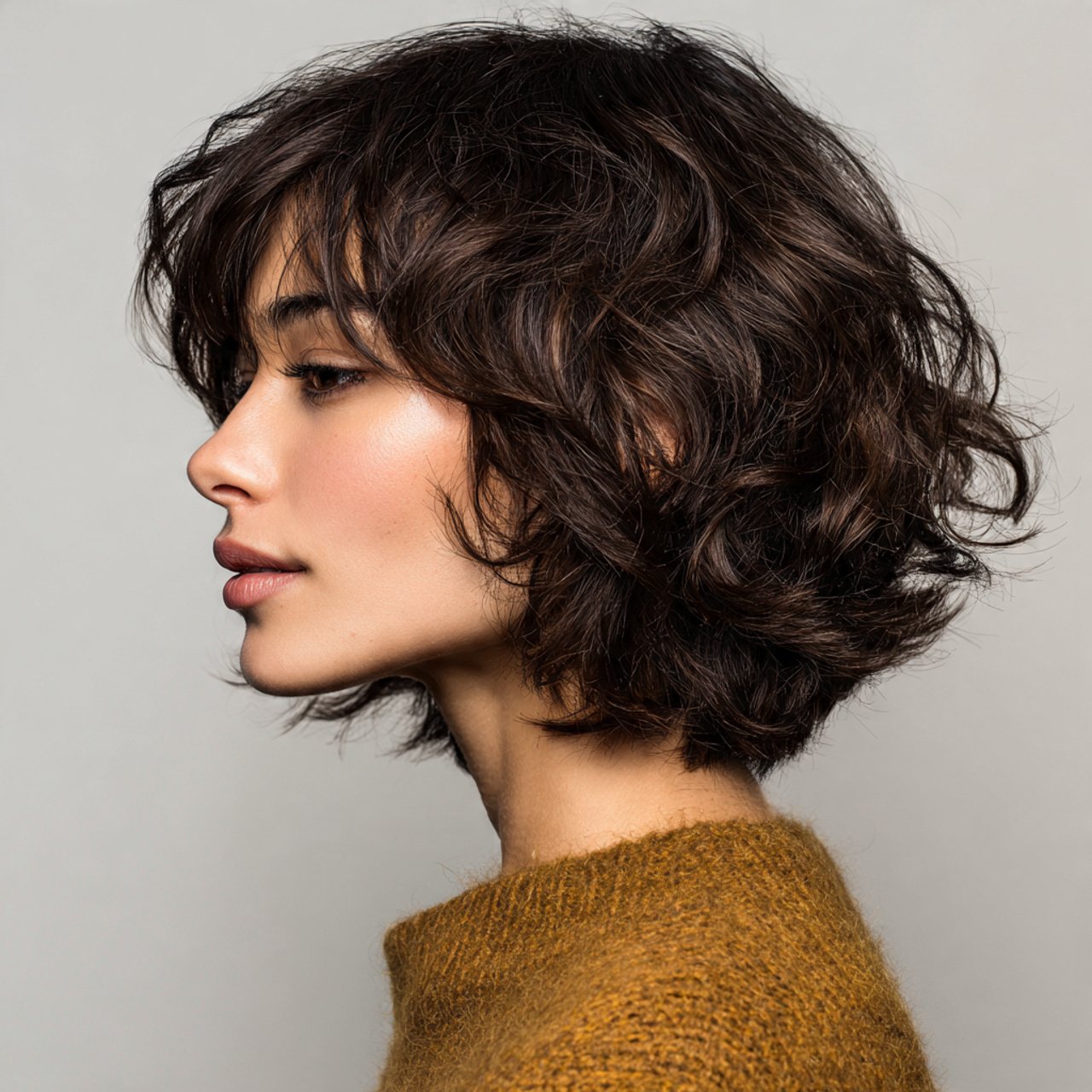 Curly Layered Bob