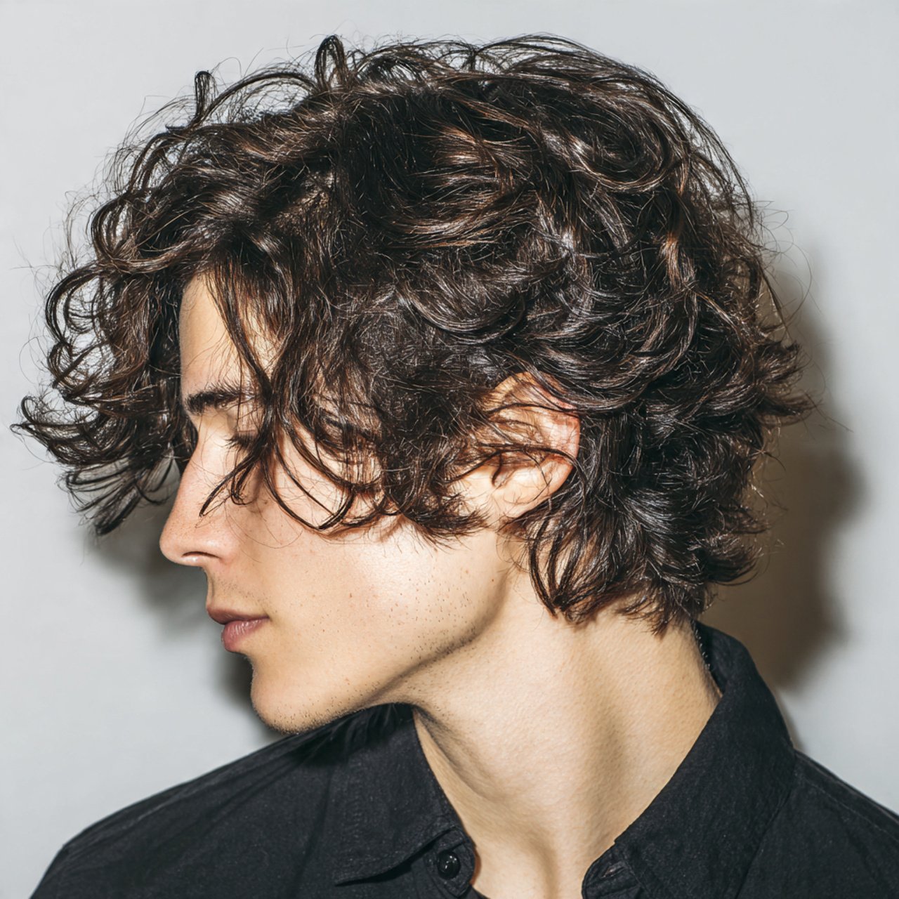 Curly Side-Swept Style