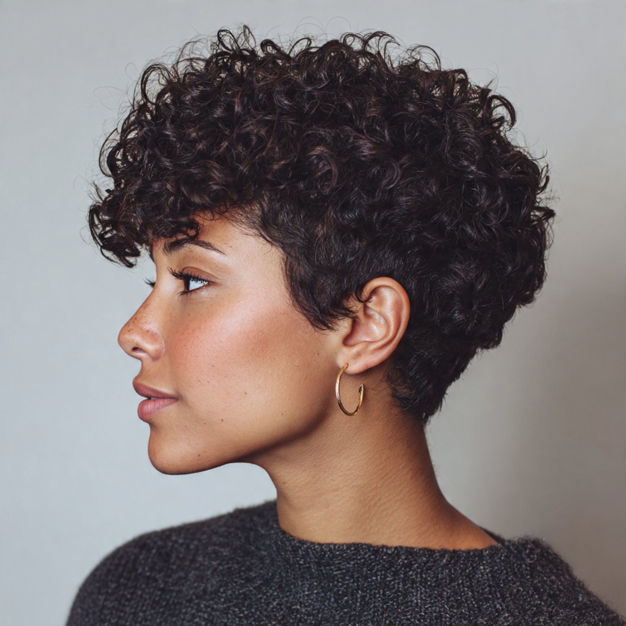 Curly Tapered Cut