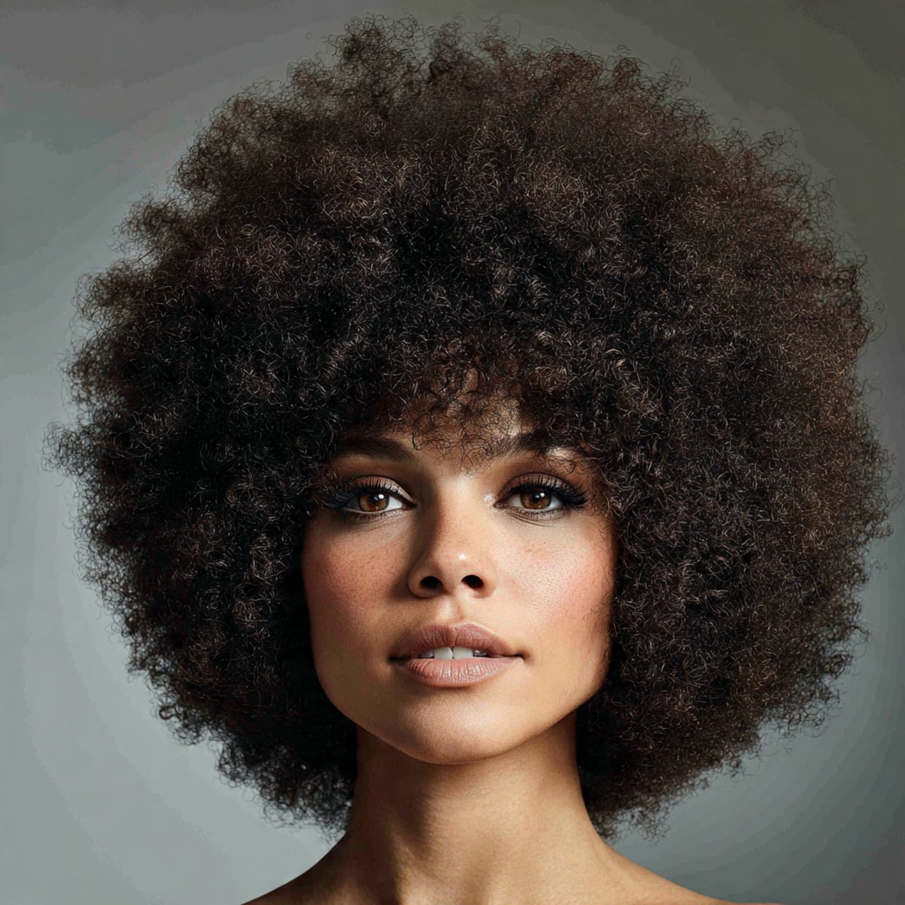 Voluminous Curly Afro