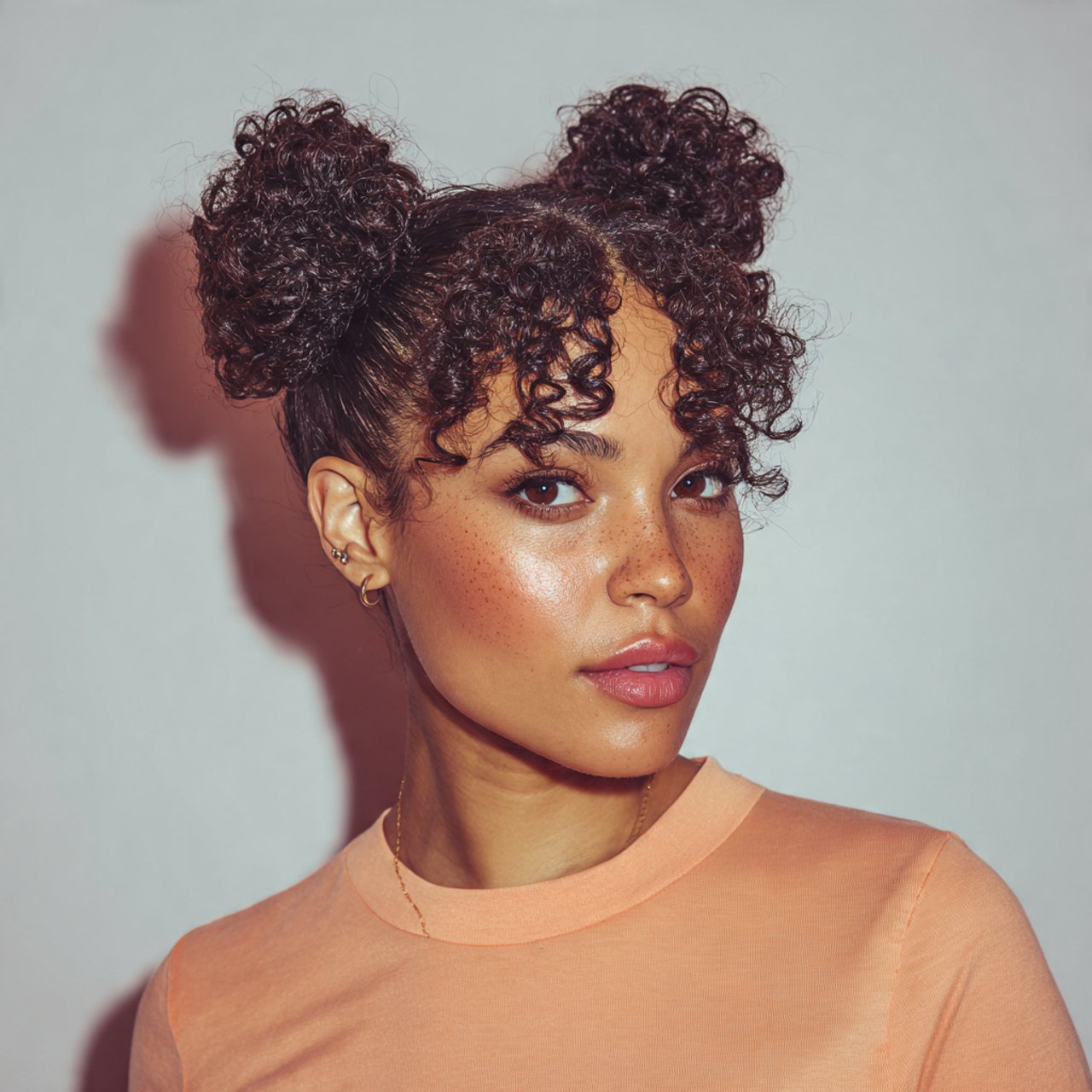 Curly Space Buns