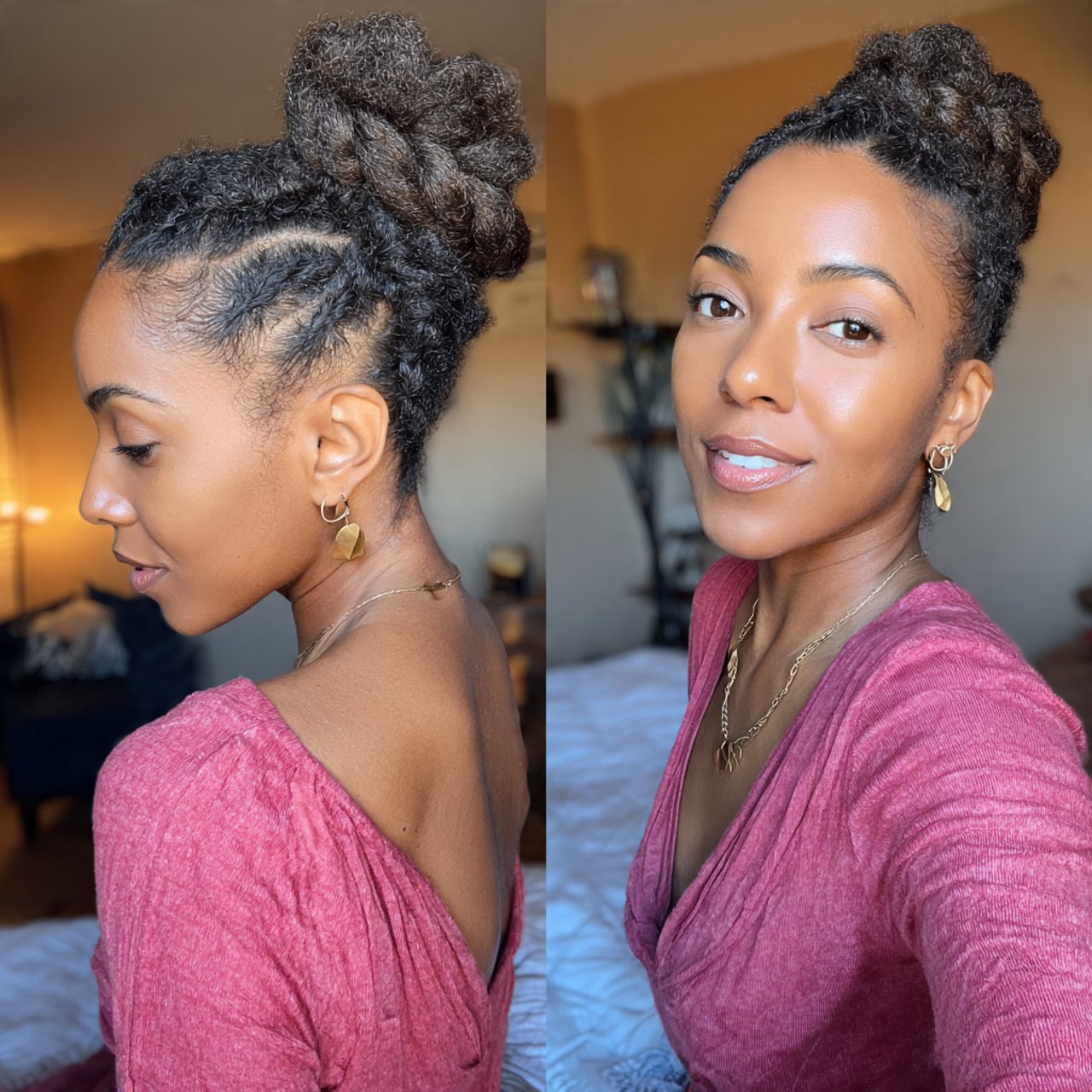 Braided Bun Natural Hairstyles