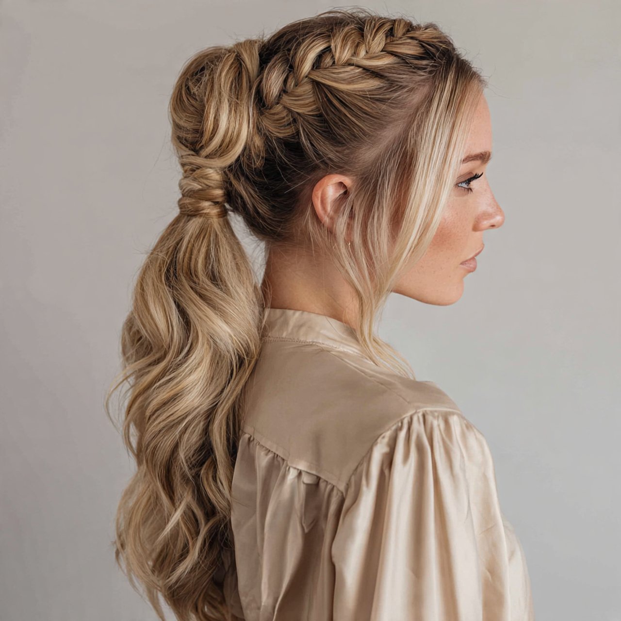 Braided Ponytail with Hair Extensions
