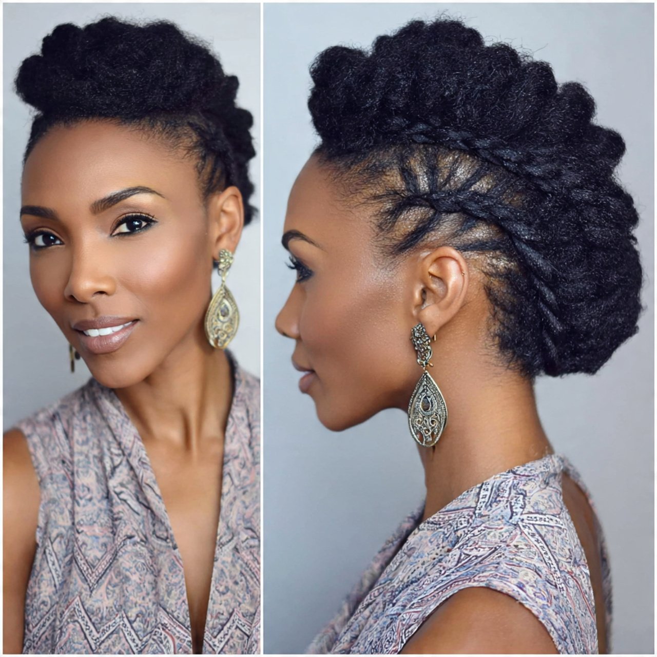 Braided Updo Natural Hairstyles