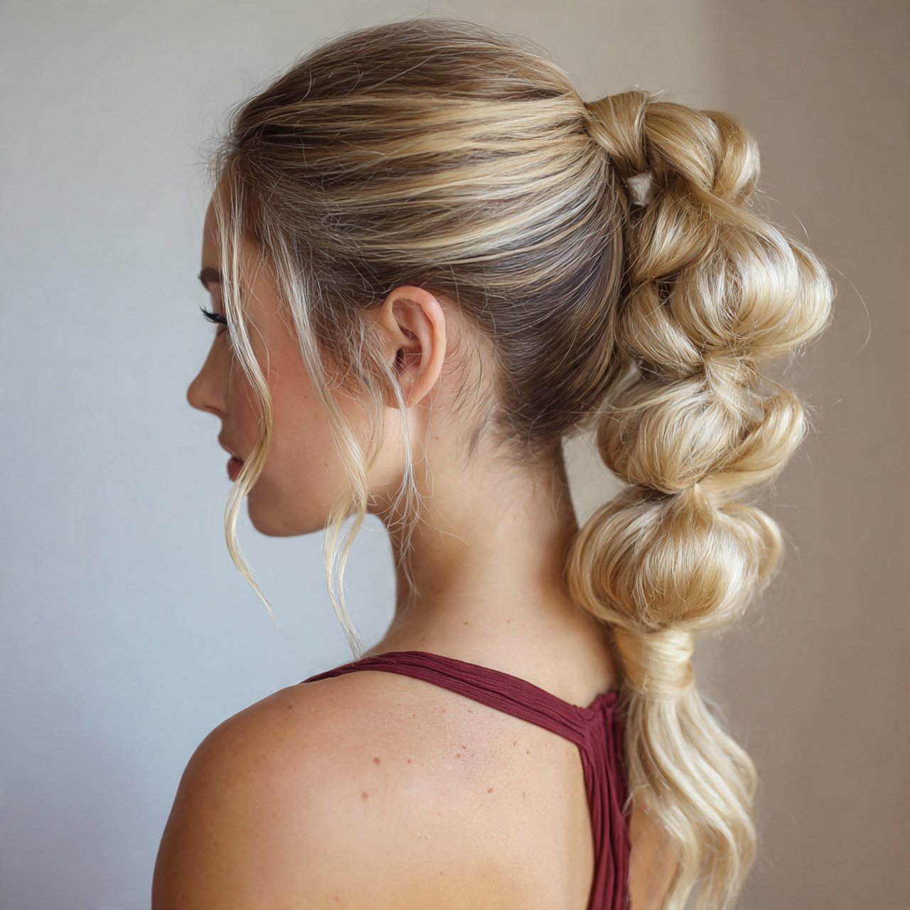 Bubble Braided Ponytail