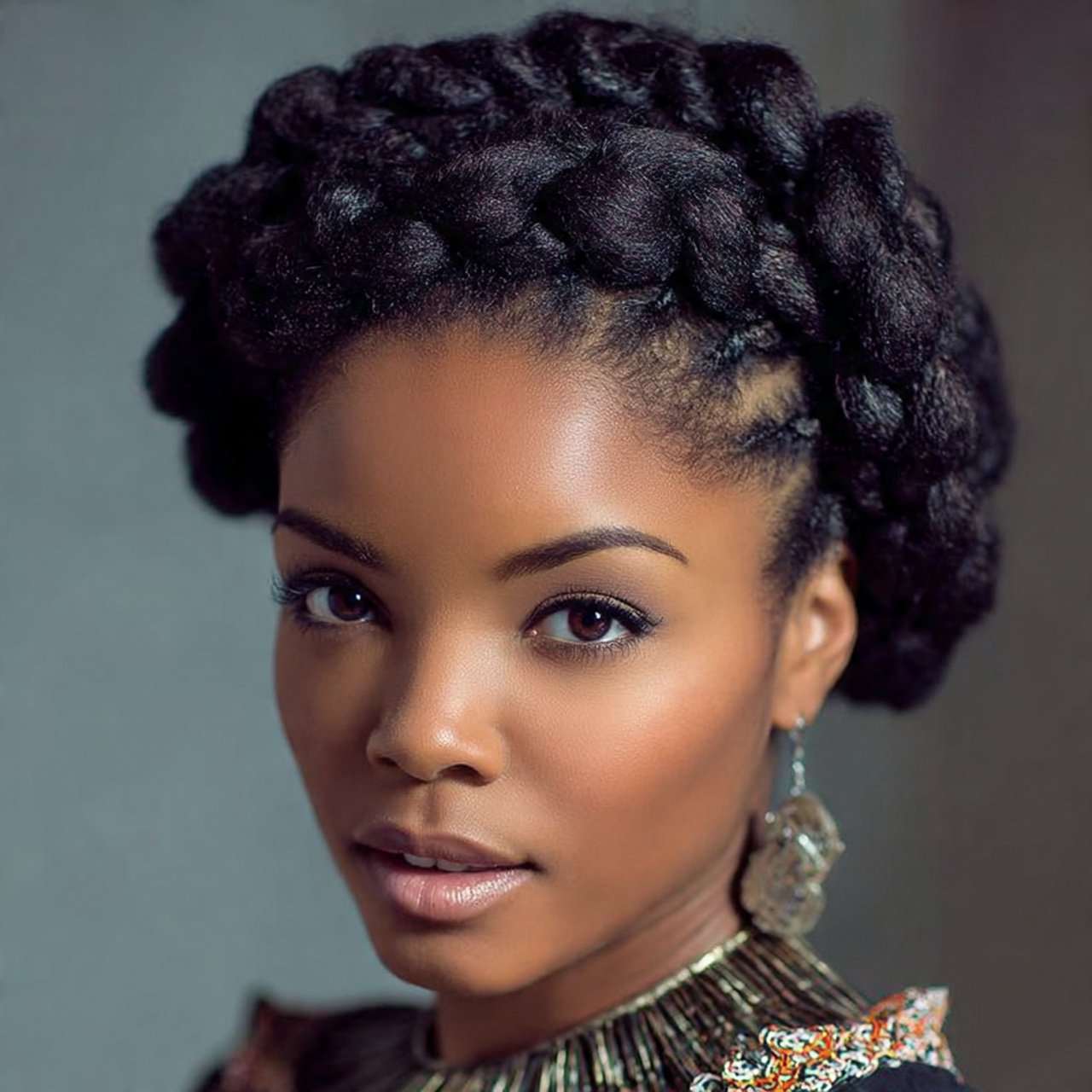 Crown Braids Natural Hairstyles