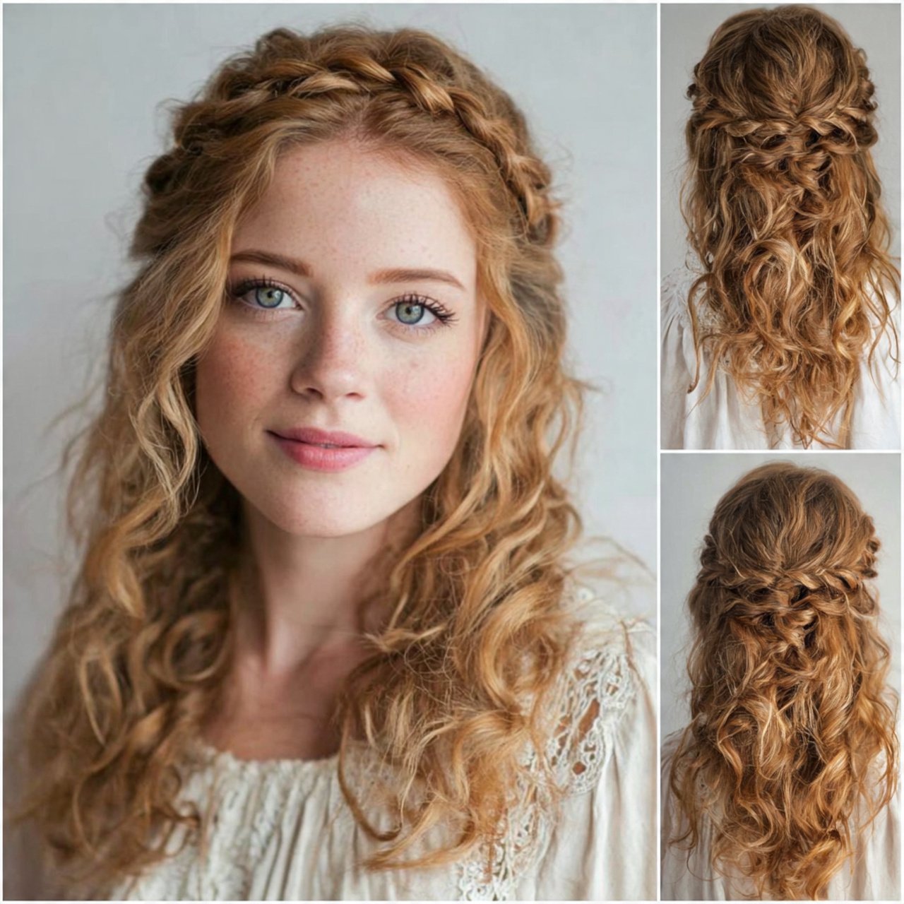 Curly Braided Crown