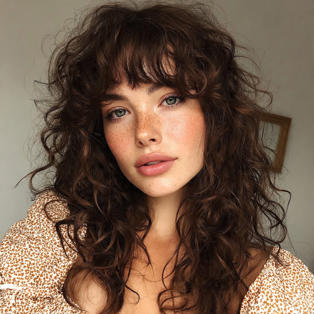 Hairstyles for Curly Hair: 16 Beautiful Ideas You’ll Love 7 curly hair with bangs