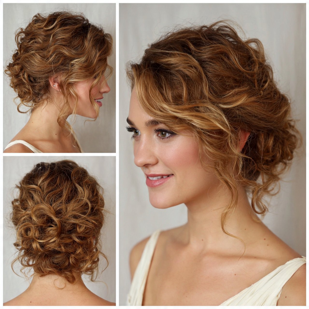 Curly Low Bun