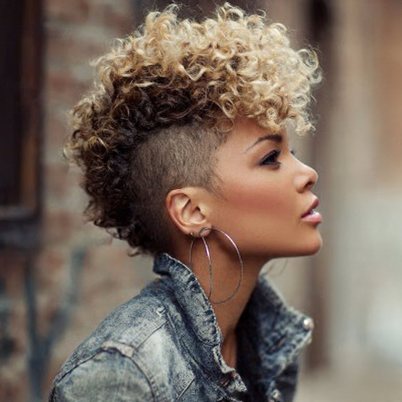curly mohawk style for short hairs