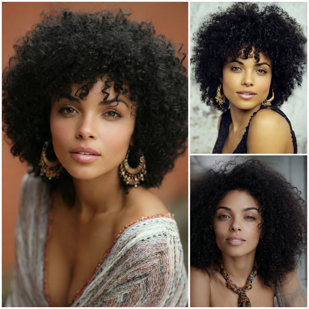 Curly Shaped Afro Style