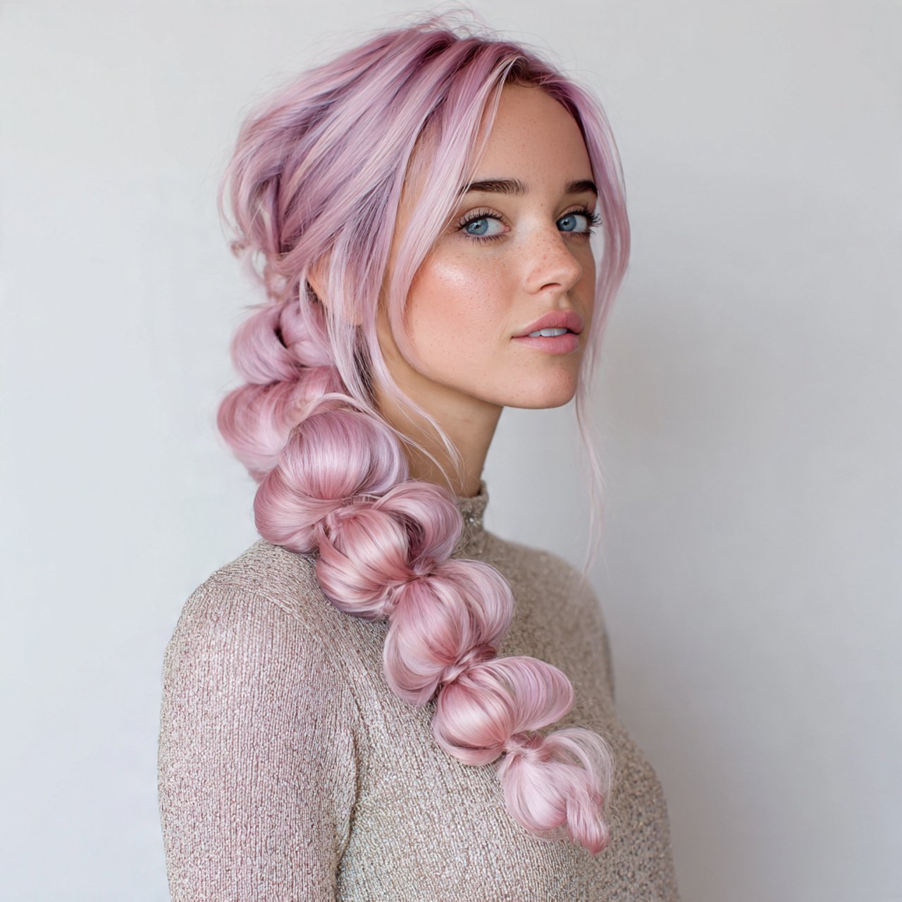14 Cute Braided Hairstyles for Effortless Everyday Style 13 Cute Bubble Braid