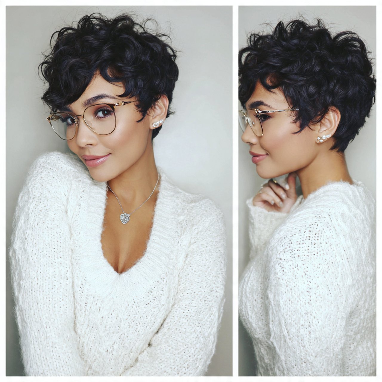 cute curly pixie cut