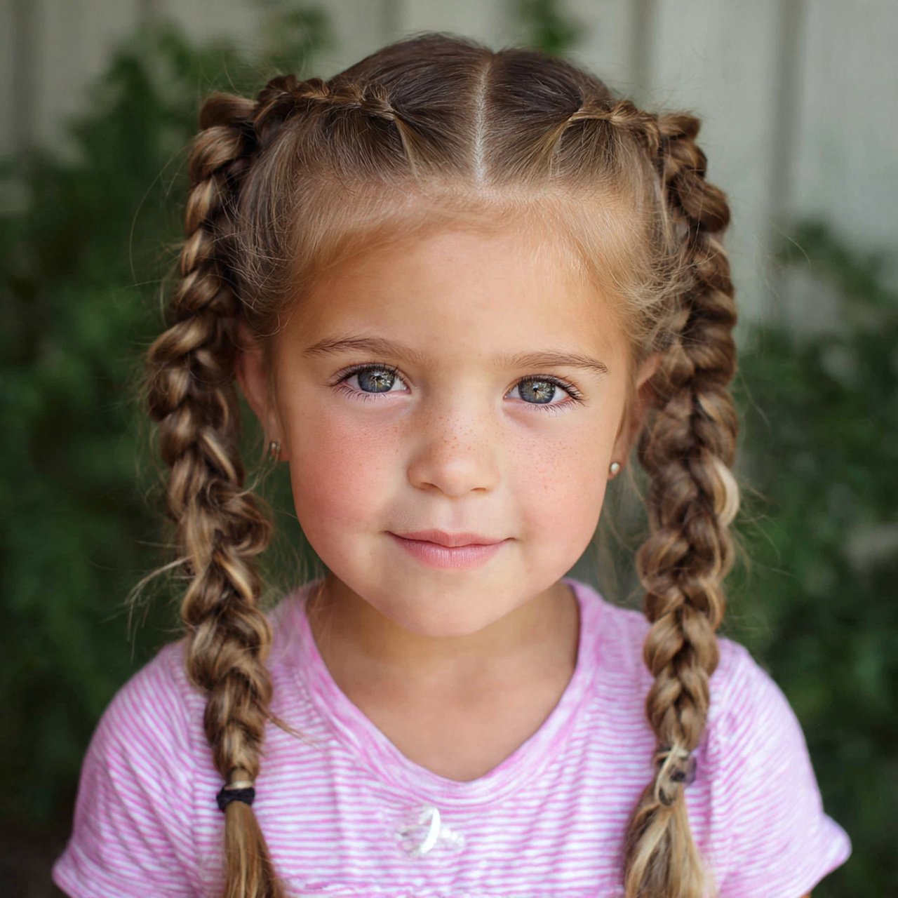 Double Braided Pigtails for Kids