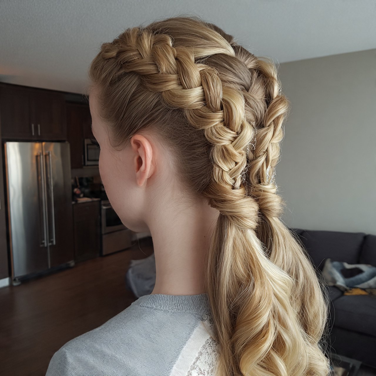 Double Braided Ponytail
