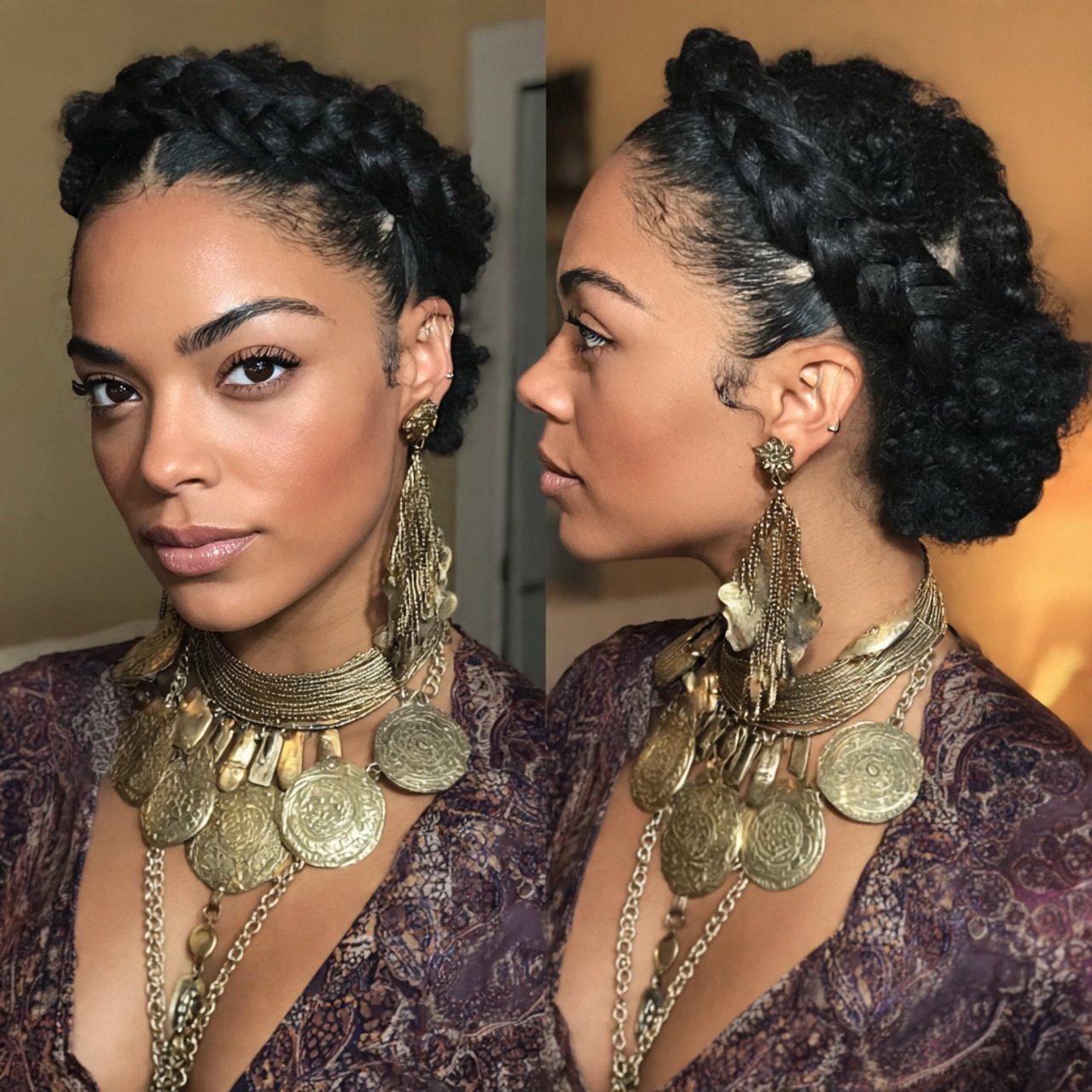 Goddess Braids Natural Hairstyles