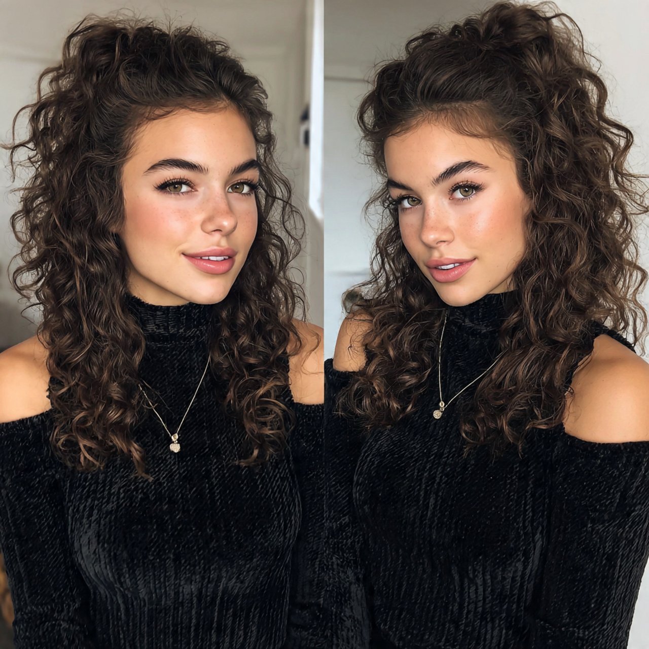 Half Up Curly Prom Style