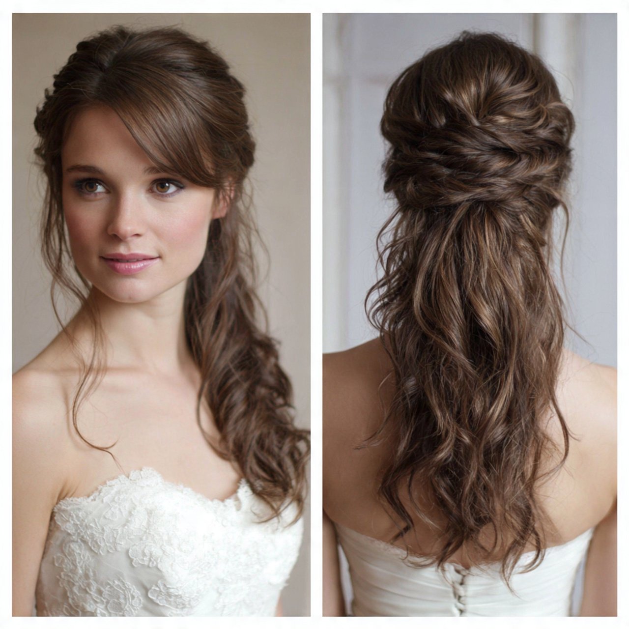 Half Up Half Down Wedding Style