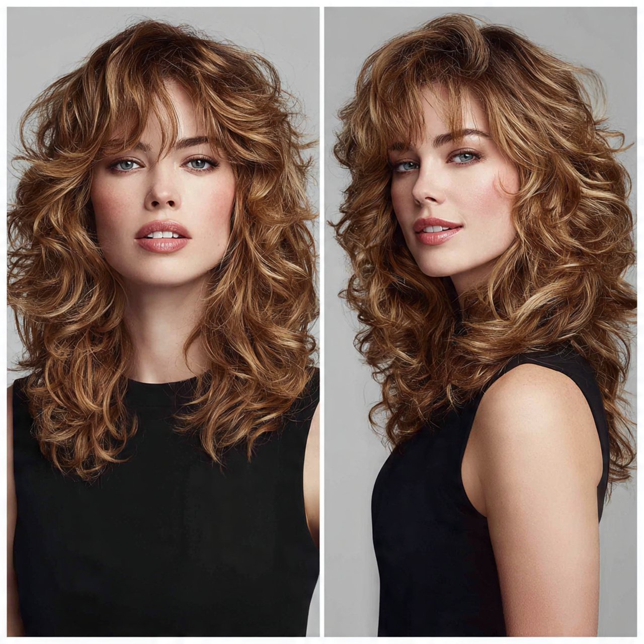 Layered Hair with Soft Curls