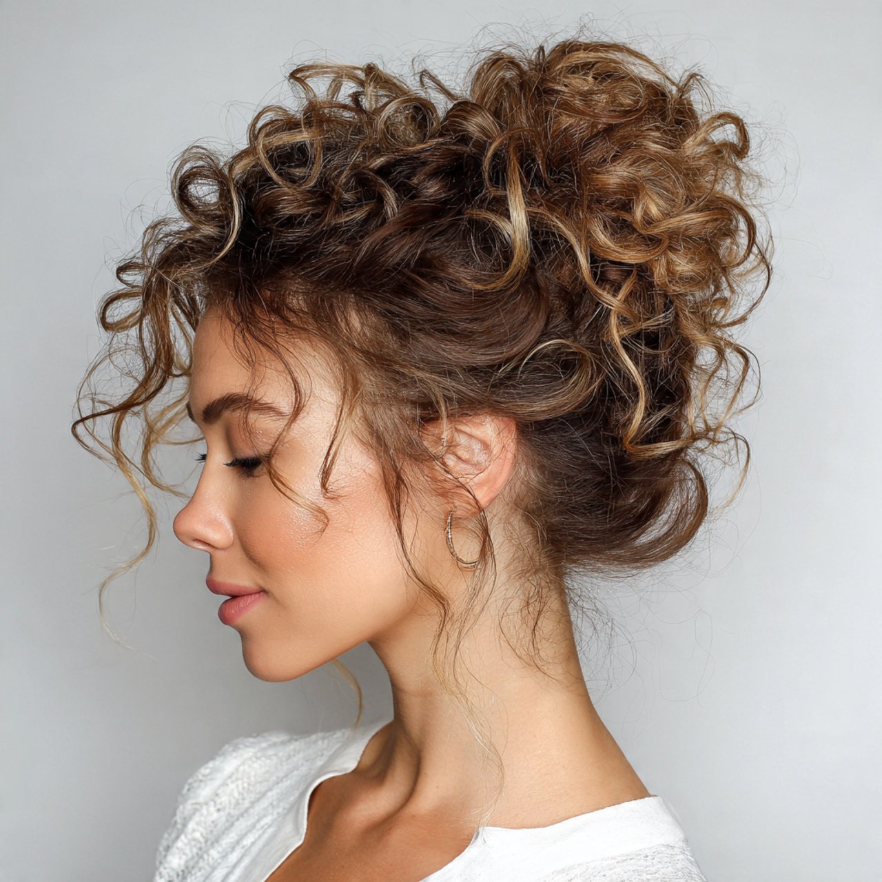 Hairstyles for Curly Hair: 16 Beautiful Ideas You’ll Love 13 messy curly bun