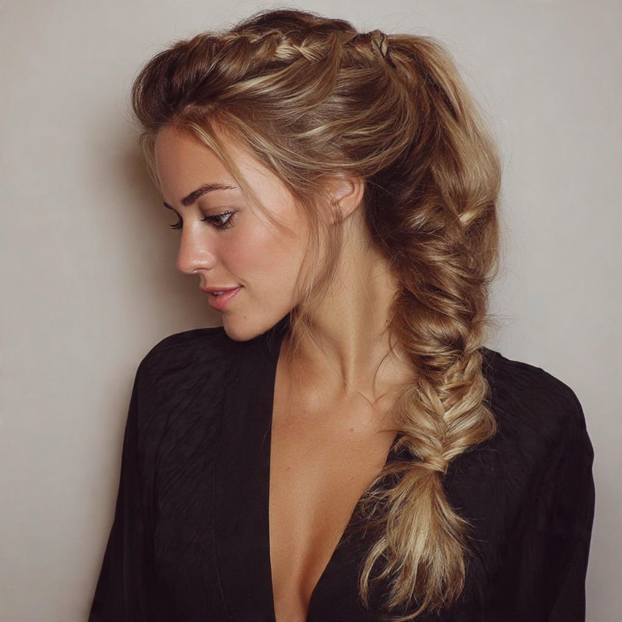 Side Braided Ponytail