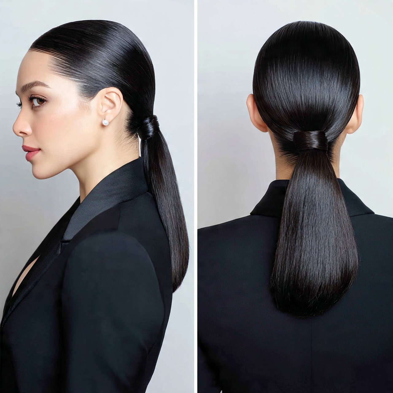 Trending 15 Easy Hairstyles for Medium Length Hairs For Your Next Salon Visit 11 Sleek Low Ponytail
