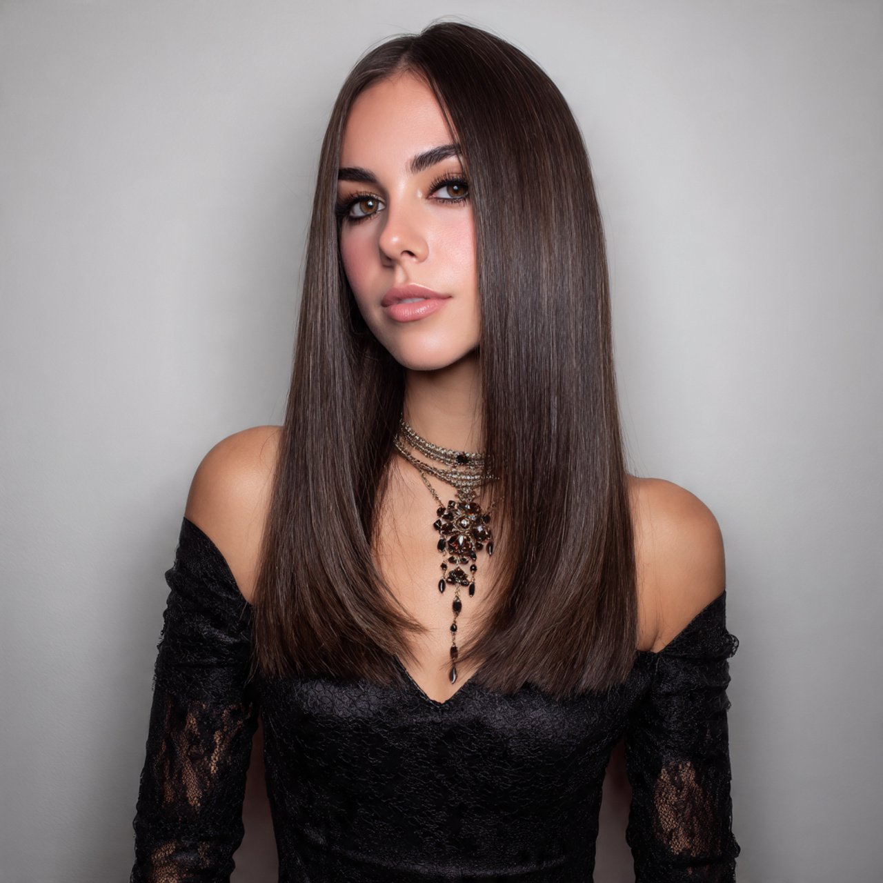 Sleek Straight Prom Style