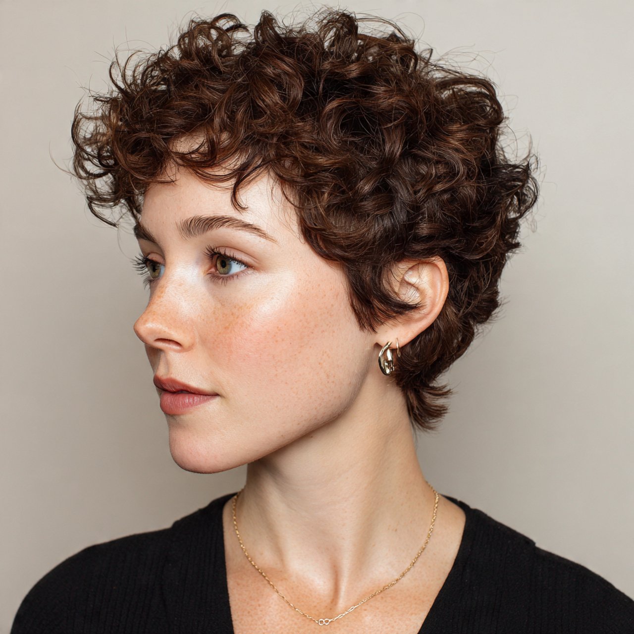 tapered curly cut for short hairs