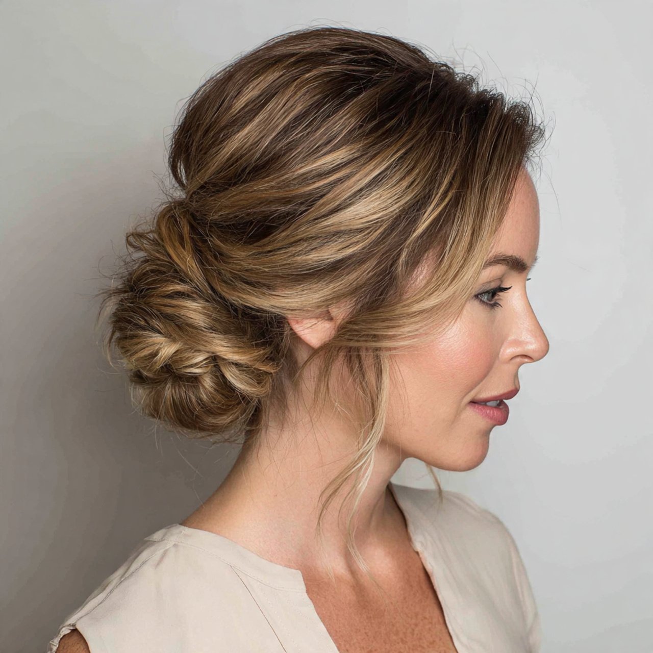 Trending 15 Easy Hairstyles for Medium Length Hairs For Your Next Salon Visit 4 Textured Low Bun