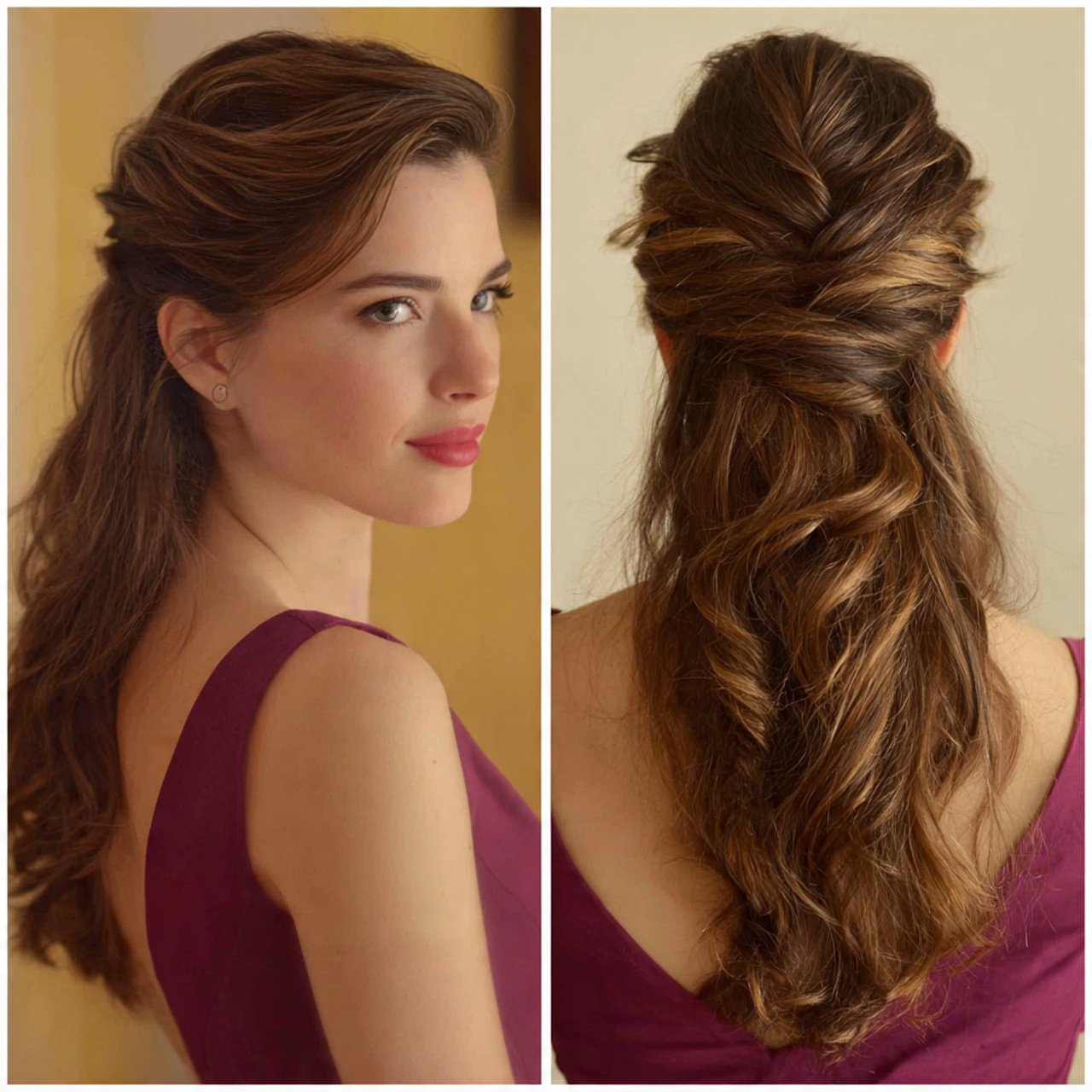 Twisted Half Up Hairstyle