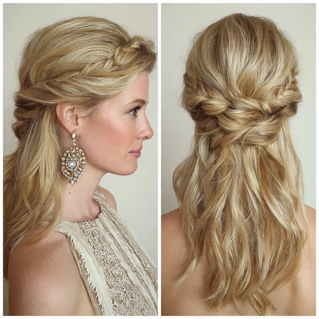 Twisted Half Up Style