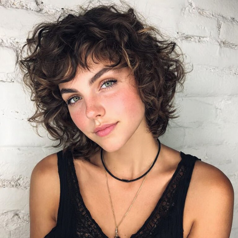 wolf cut curly hair