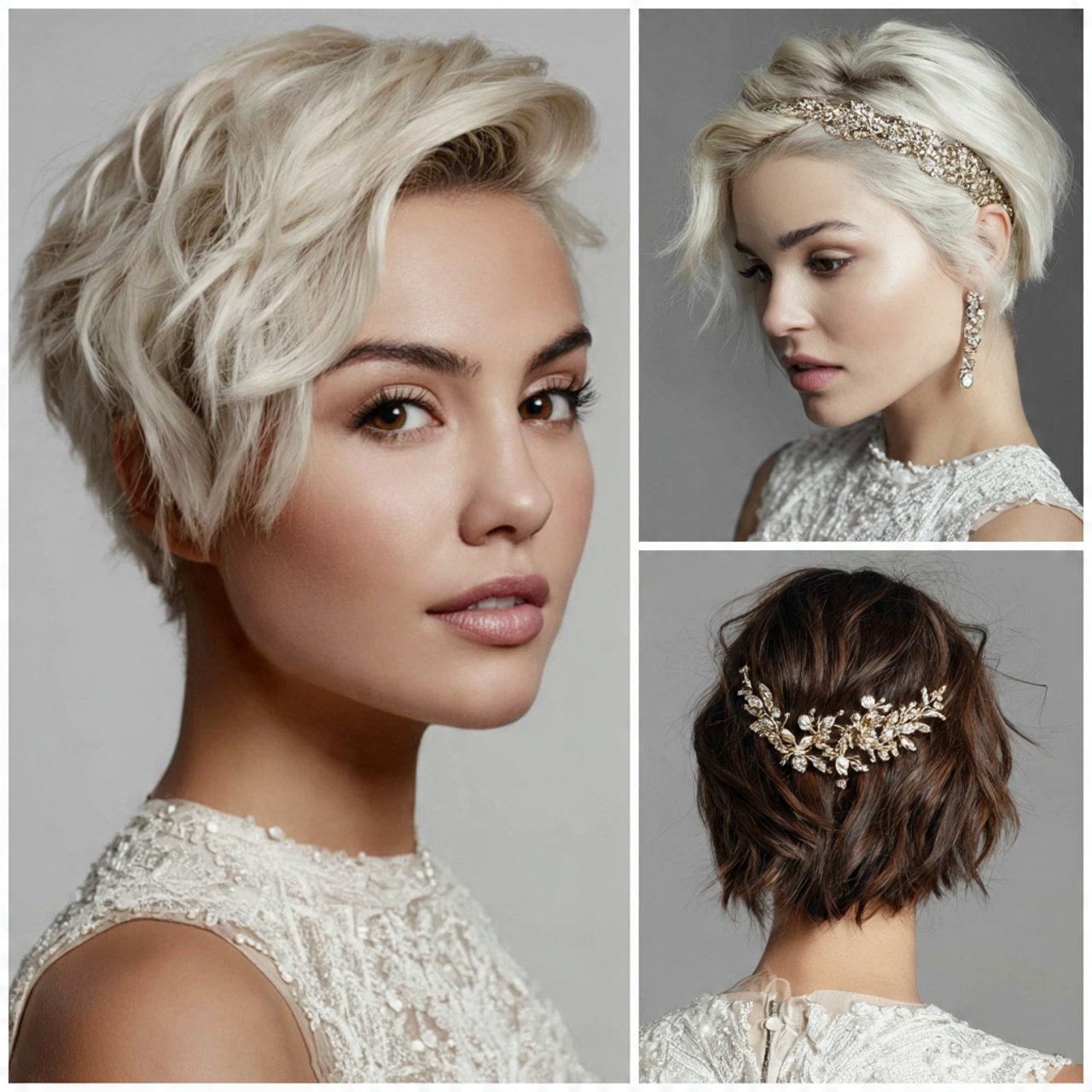 accessorized short hair prom hairstyles for short