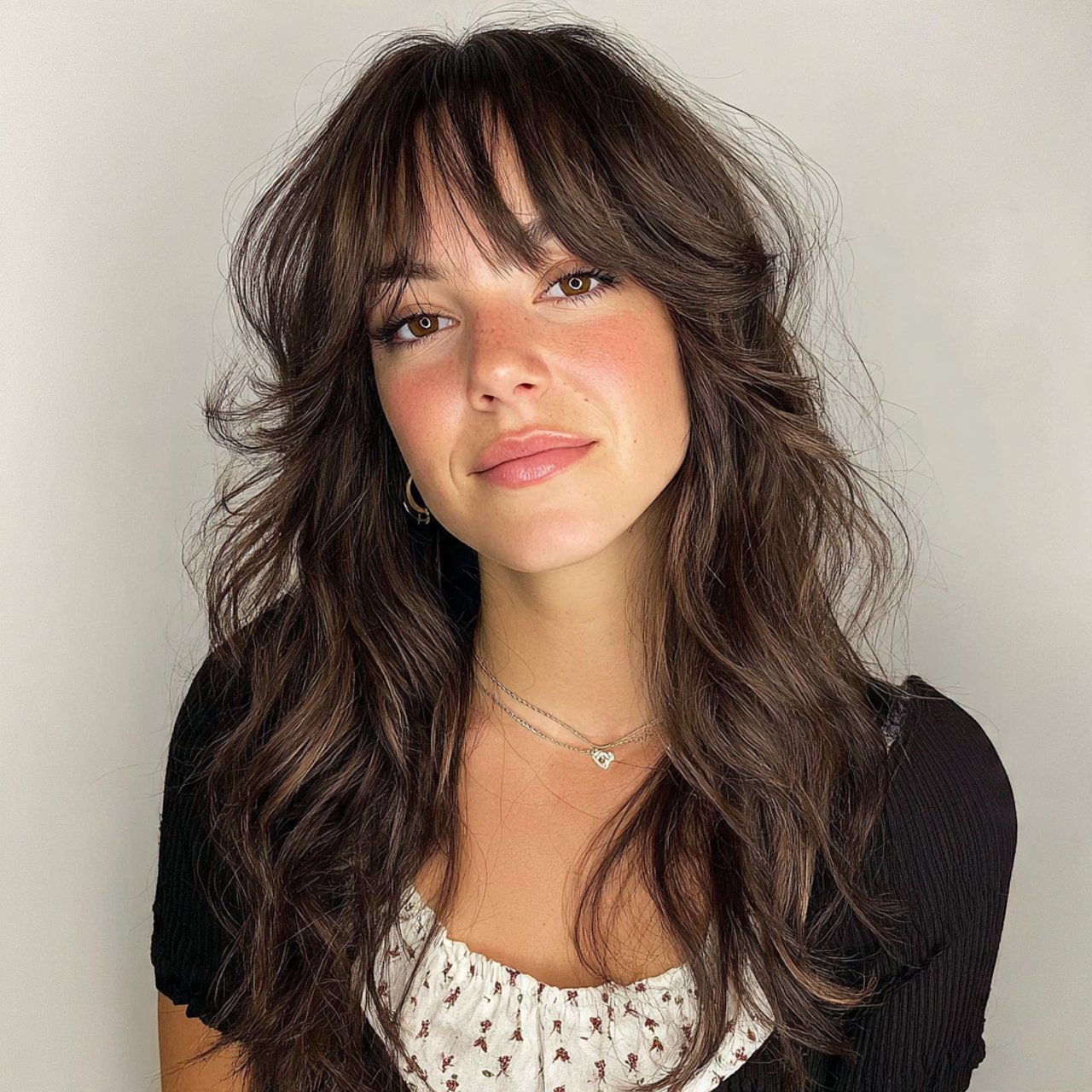 blowout curtain bangs hairstyle