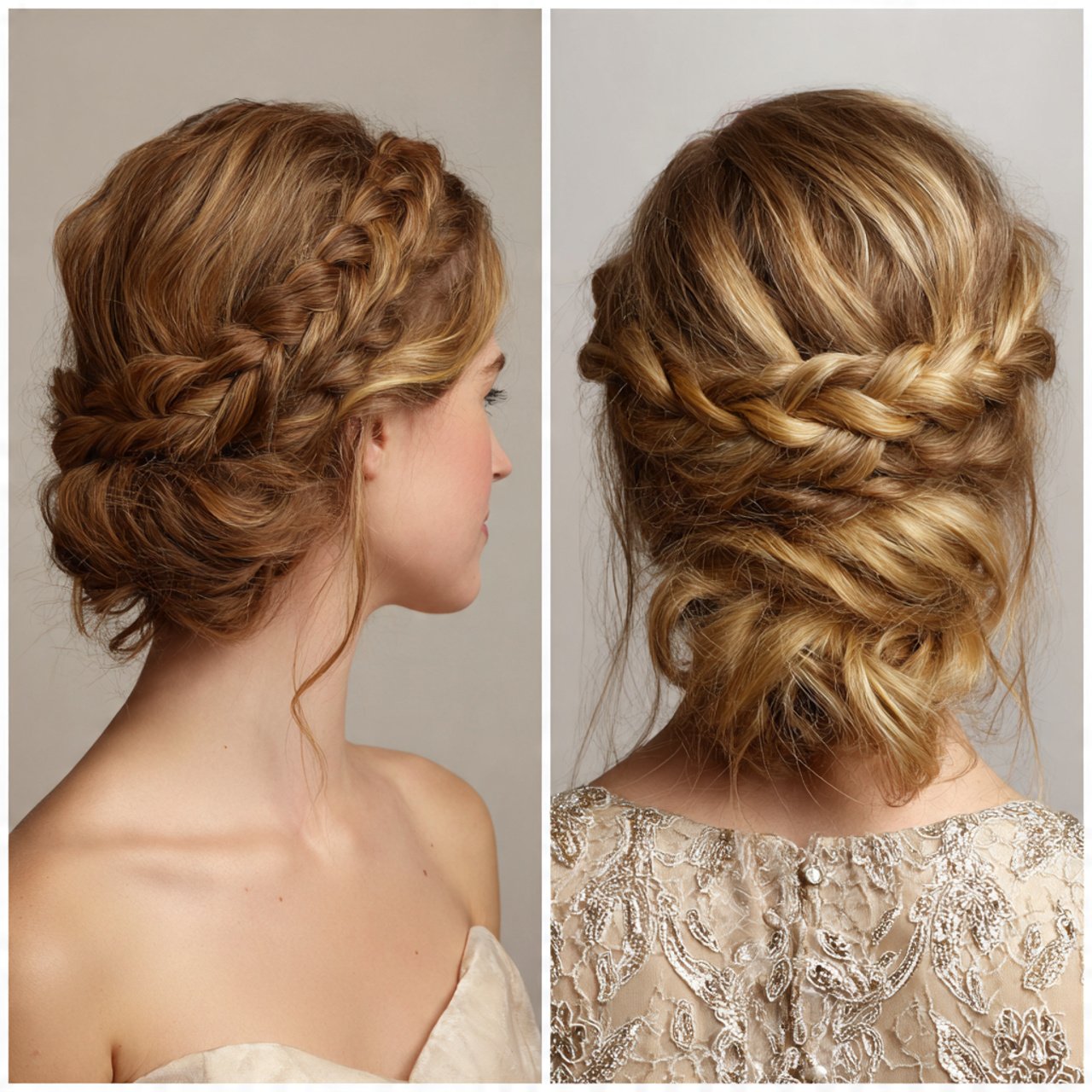 braided crown style prom hairstyles for medium hai