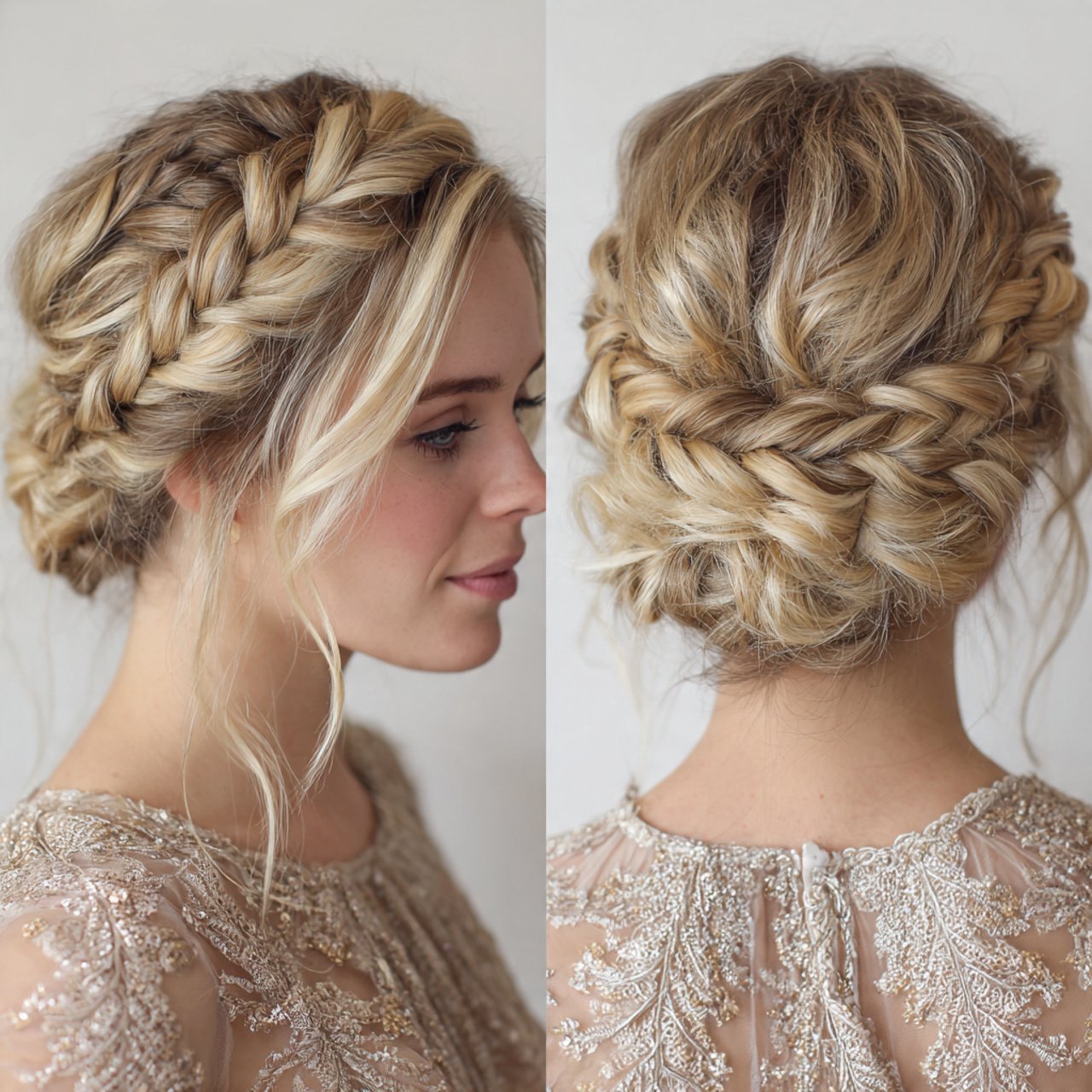 braided crown updo for hairstyles prom
