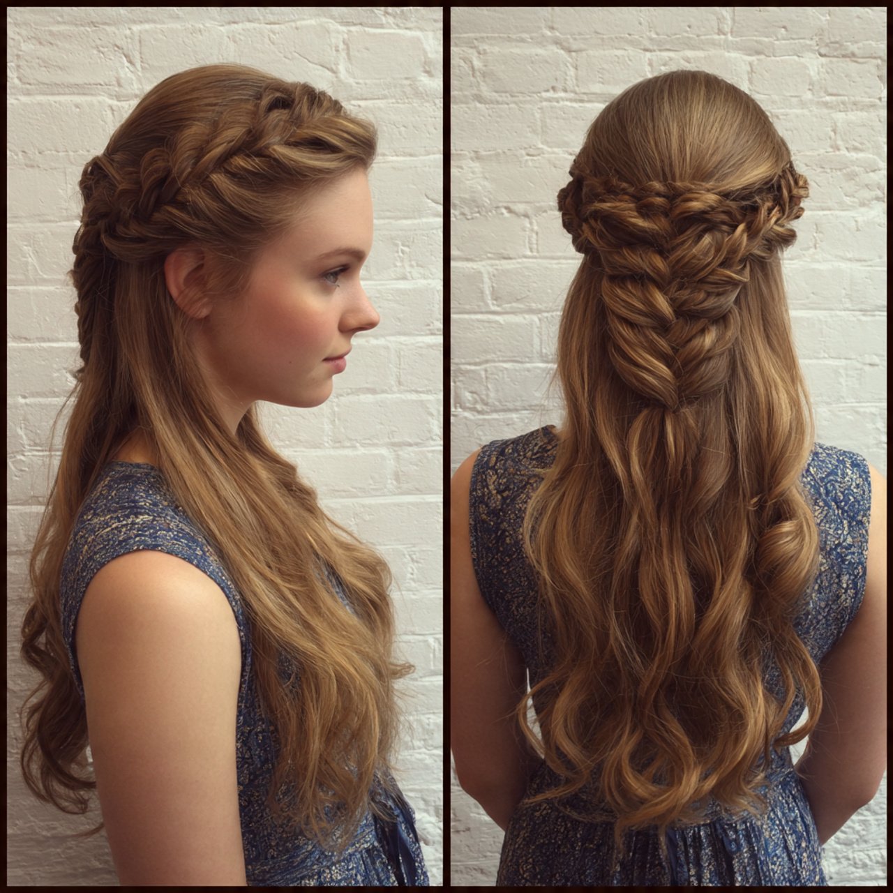 braided half up style prom hairstyles