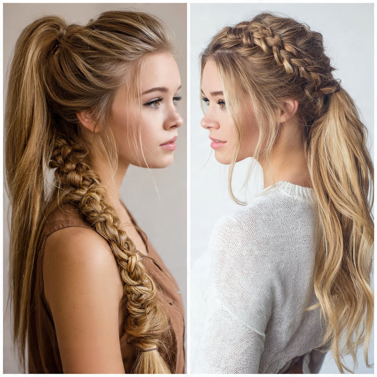 braided high ponytail hairstyles