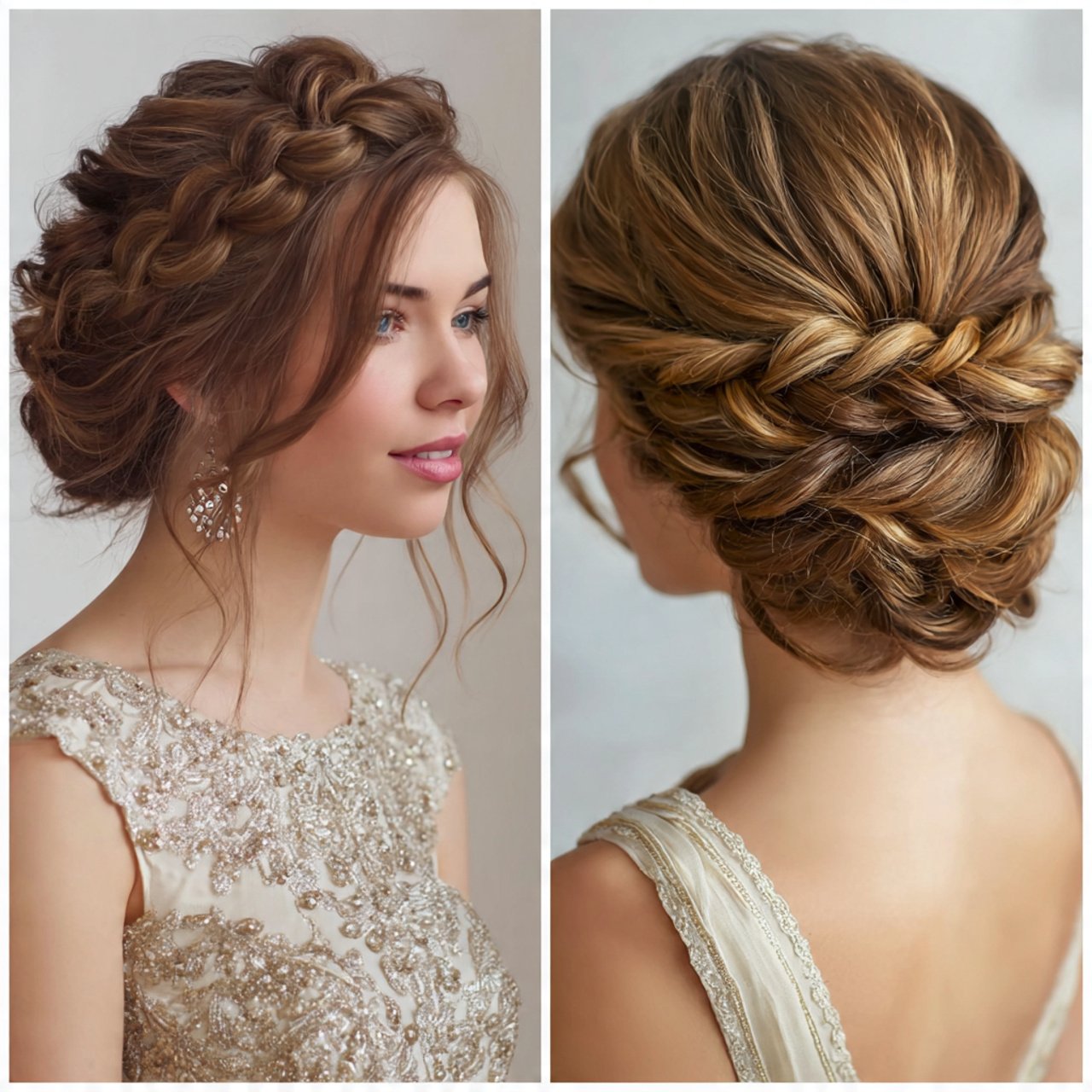 braided low updo hairstyles for prom