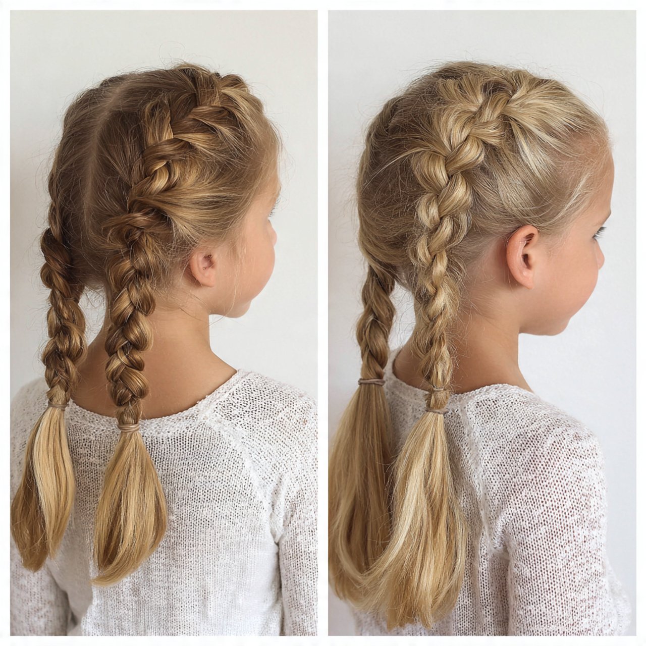 braided pigtail easy hairstyles for school