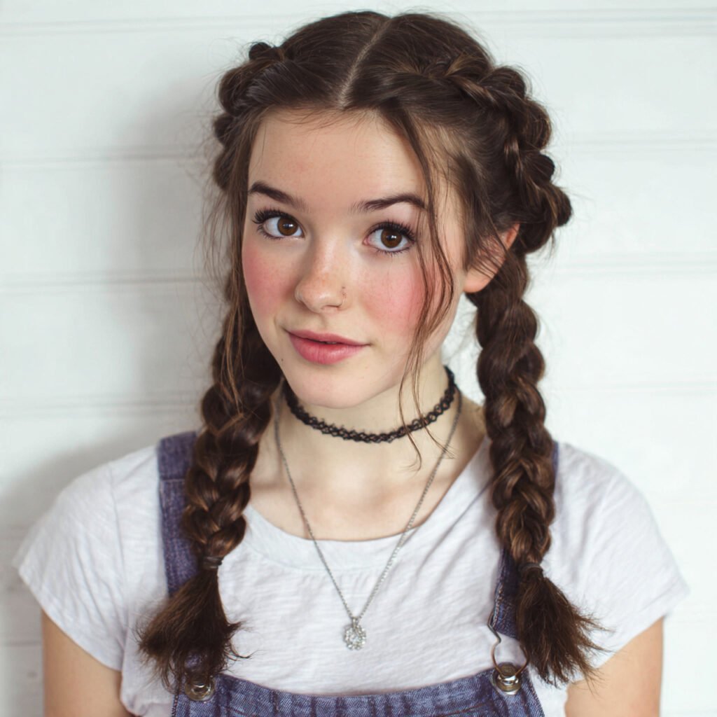 braided pigtail hairstyles for school