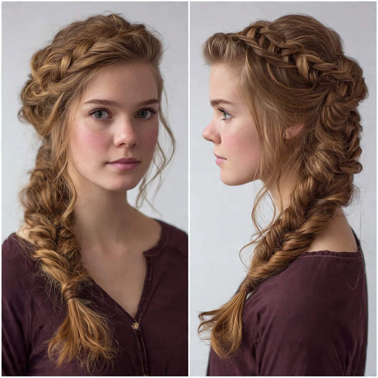 braided side sweep hairstyles 1