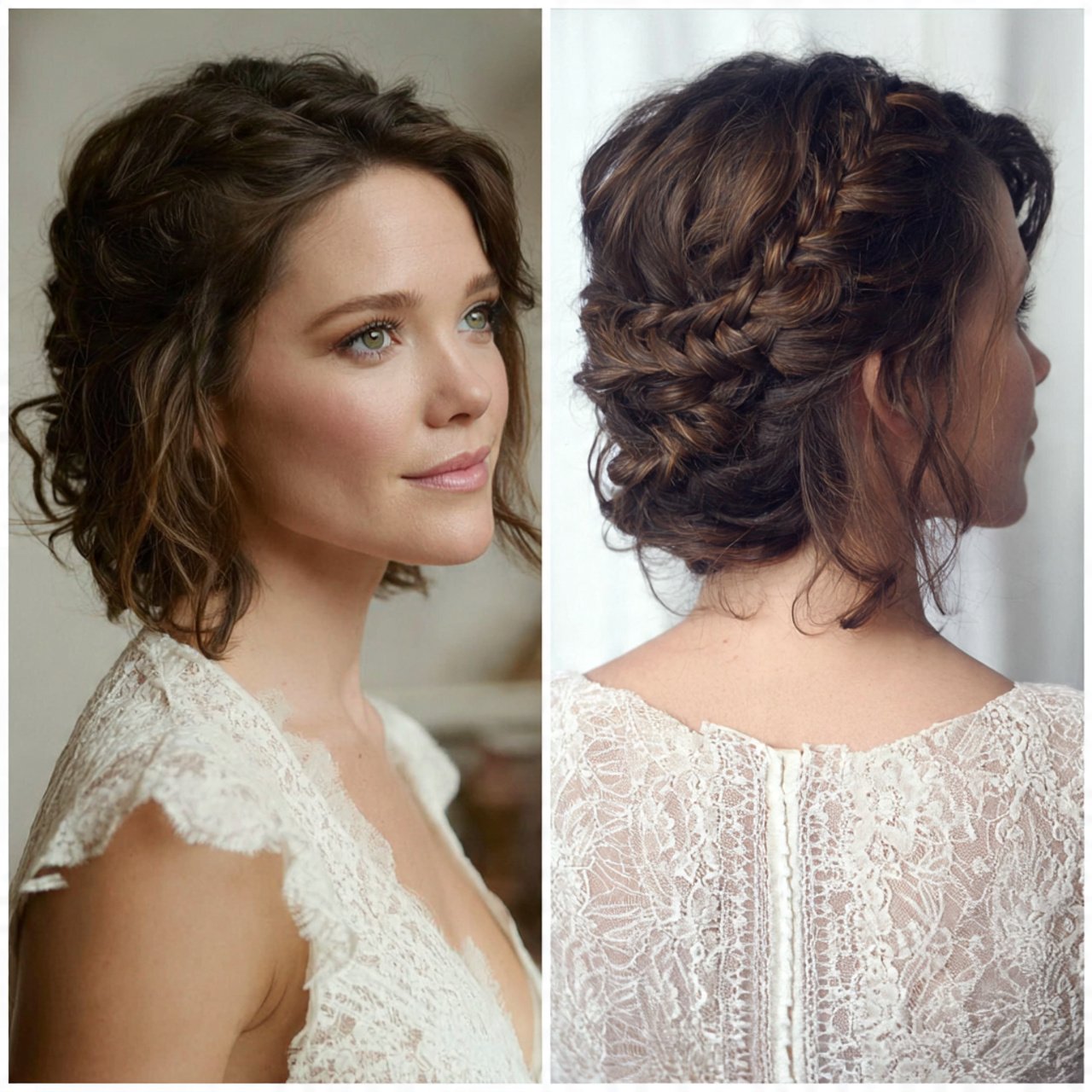 braided wedding hairstyles for short hair