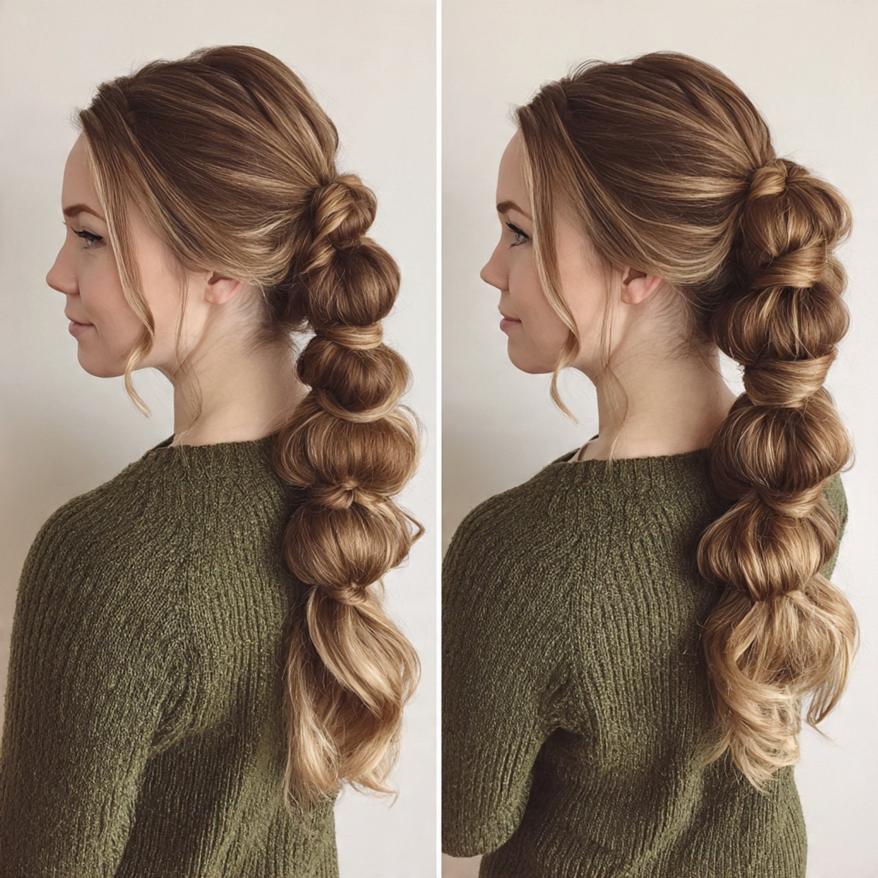 bubble braided ponytail hairstyles