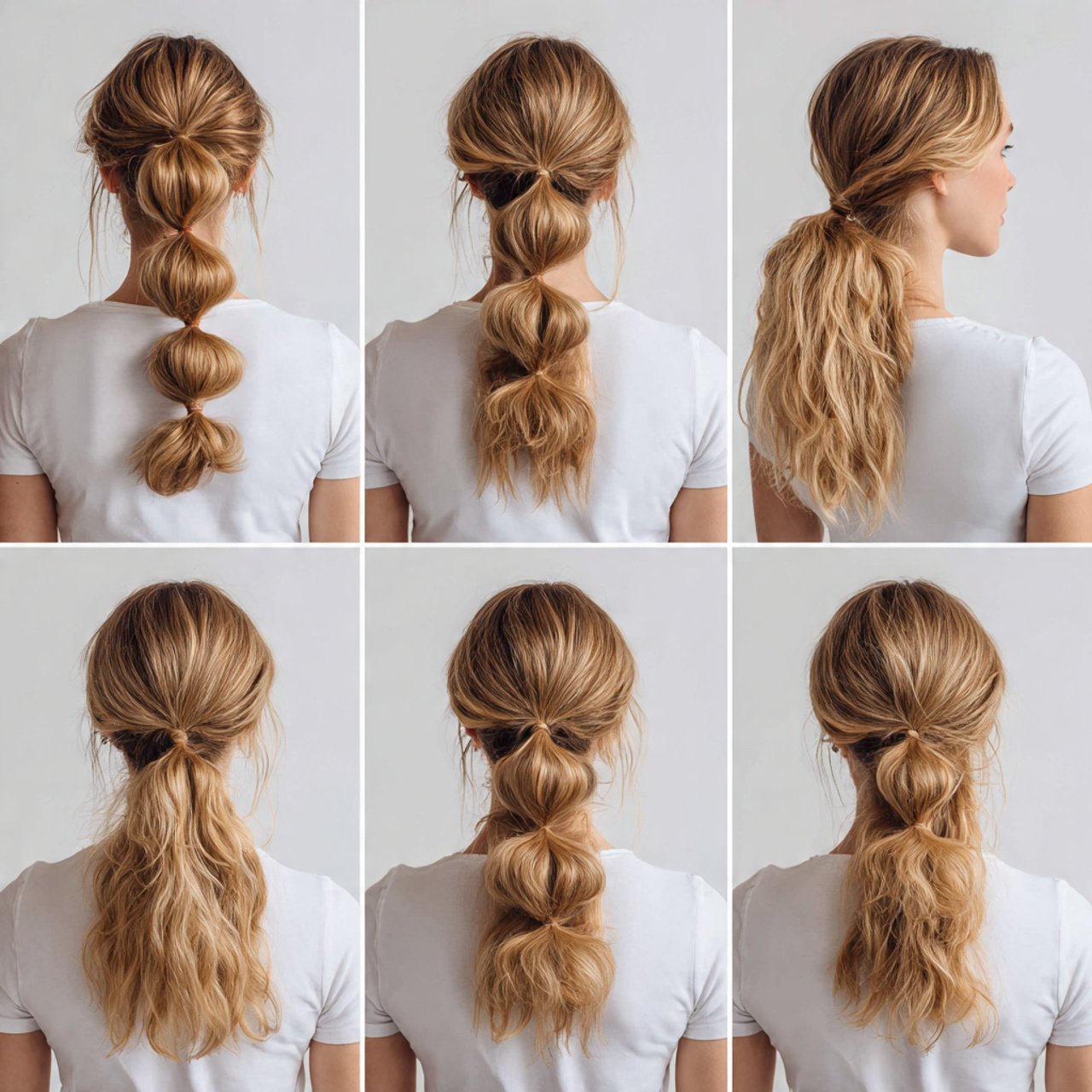 bubble easy ponytail hairstyles step by step tutor