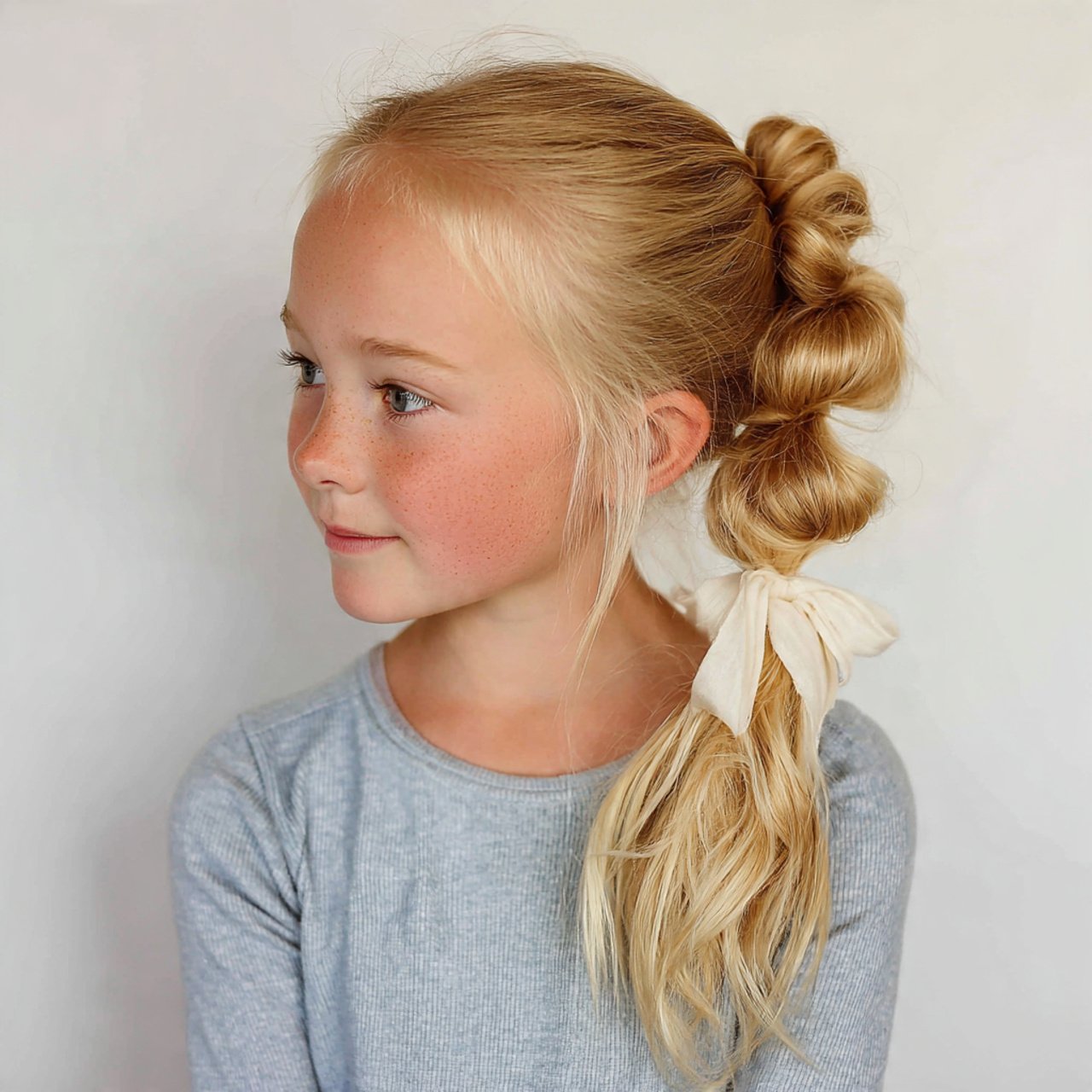bubble ponytail easy hairstyles for school