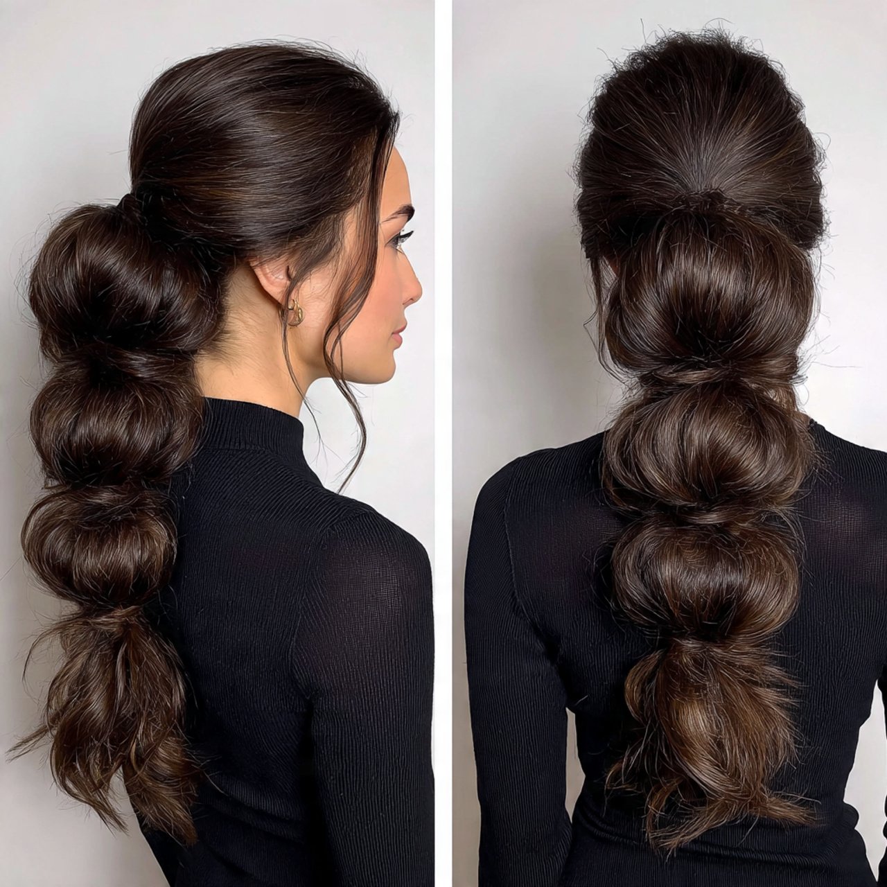 bubble ponytail hairstyle