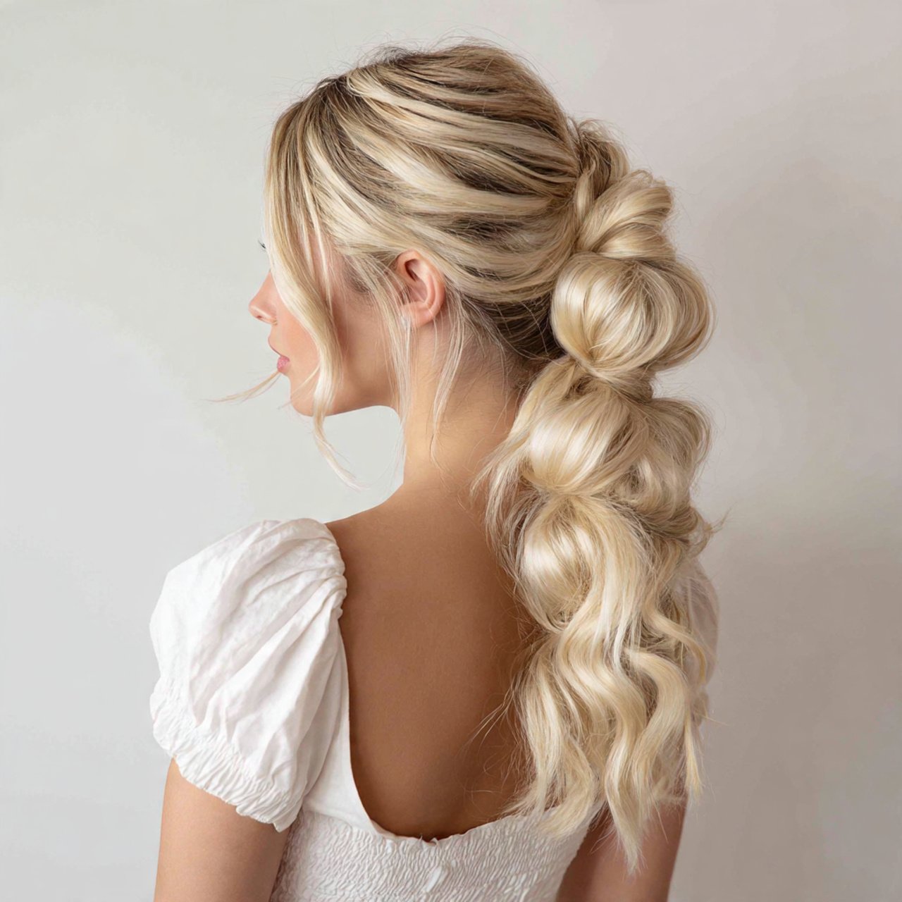 bubble ponytail hairstyles 1
