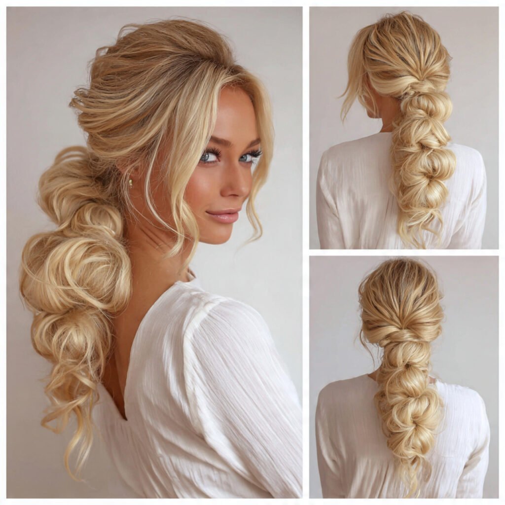 bubble ponytail hairstyles 2