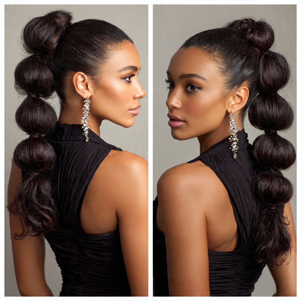 bubble ponytail hairstyles 3